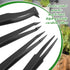 8 Pieces Carnivorous Plant Venus Fly Trap Feeding Tweezers Food Tongs 8 Styles Black Feeding Tongs Carbon Fiber Food Tweezers for Flytraps Pitcher...