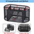 AUSTARK Desk Organizer Stationery Storage, Pencil Holder for Desk, Wire Mesh Office Supplies Desk Accessories & Workspace Organizers with 9 Compar...
