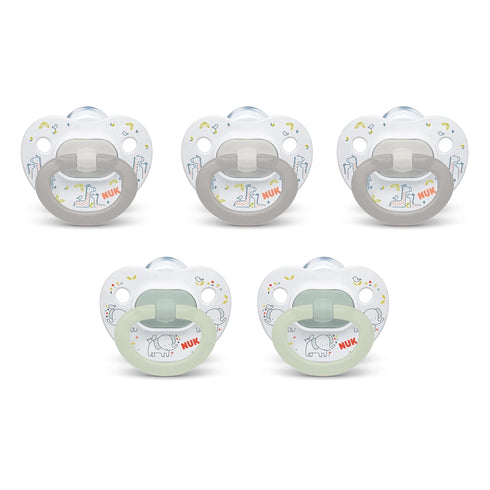 NUK Comfy Orthodontic Pacifiers for 0-6 Months – BPA-Free, 5-Pack, Soft & Durable Design for Baby Comfort...