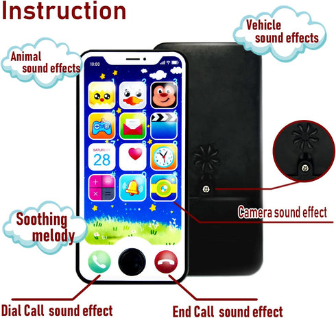 Baby Remote Control Toy and Smartphone Bundle, Pretend Play Playset for Toddlers Babies? Musical Toys with light and sound for Boys and Girls...