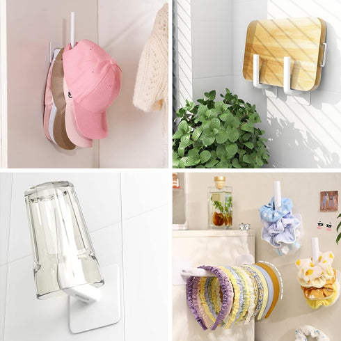 Hat Rack for Baseball Caps Adhesive Hat Hooks for Wall, Hat Hanger Storage Baseball Cap Organizer, No Drilling Strong Hat Holder for Door, Closet,...