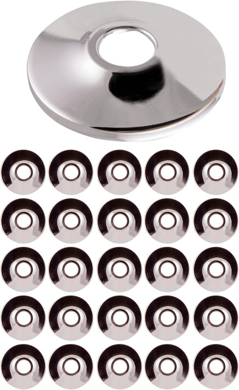 F-25333-25 1 inch IPS Sure Grip Flange Escutcheon Plate for Steel Tubing, Shallow, Chrome (Pack of 25)...