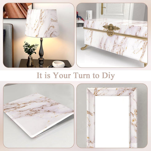 practicalWs Marble Contact Paper for Countertops Waterproof, 15.7in×118.1in Marble Wallpaper Peel and Stick, Self Adhesive Removable Vinyl Film Wa...