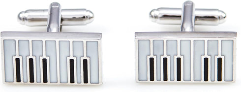 Piano Keys Pair Cufflinks in a Presentation Gift Box & Polishing Cloth...