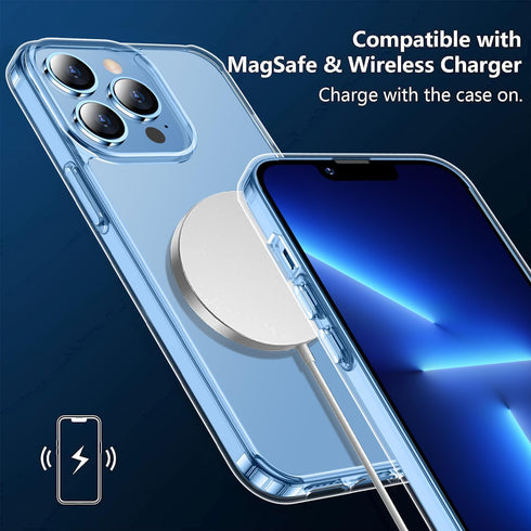 Red2Fire Compatible with iPhone 13 Pro Max Case Clear, Ultra Slim Thin Transparent Anti-Yellowing Anti-Scratch Shockproof Protective Crystal Clear...