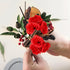 Kesoto 50pcs Red Roses Buds Artificial Flowers Bulk, 1.6" Small Silk Fake Roses Flower Heads for Decoration, Crafts, Wedding Centerpieces Bridal S...