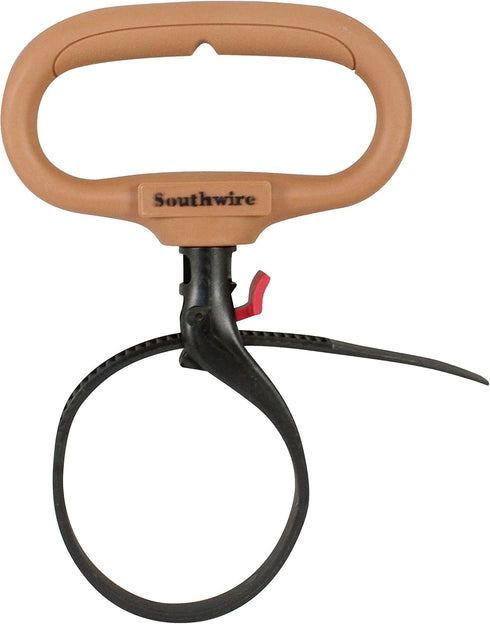 Southwire CLPT04 4-Inch Adjustable Heavy Duty Clamp Tie w/ Rotating Handle; Reusable Zip Down Cable; Brown...