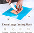 Extra Thick Flexible Plastic Cutting Board Mats with Food Icons & EZ-Grip Waffle Back, (Set of 6) Dishwasher Safe Vibrant...
