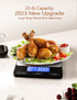 Food Scale -33lb Digital Kitchen Scale for Food Ounces Grams Rechargeable 304 Stainless Steel,Batteries and Type-C Charging | Perfect for Meal Pre...