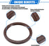 2 Pcs Engine Crankshaft Oil Seal Compatible for Toyota Sienna 1998-2015, Durable Rubber Brown Oil Seal...