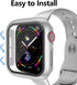 12 Pcs Jomitvp Hard PC Case Compatible for Apple Watch Series SE (2022) 6/5/4/SE 40mm with Tempered Glass Screen Protector, All Around Protector B...