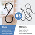ADIIL 10 Pcs S Hooks for Hanging with Safety Buckle, Heavy Duty Metal S Shaped Closet Hooks for Hanging Plants, Kitchen Utensils, Jeans, Bags, Pot...