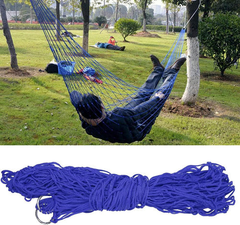 Mesh Hammock, Thick Camping Swing Hammock Safe for Picnic for Hiking(Blue)...