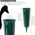 Black Duck Brand Green 9.75" Plastic Cemetery Memorial Grave Flute Flower Vases; 2 Pack...