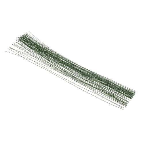 PATIKIL 28 Gauge 14" Floral Stem Wire, 100 Pcs Paper Wrapped Iron Artificial Flower Stem Accessories for DIY Bouquet Stem and Craft Decoration, Da...