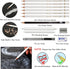 White Charcoal Pencils Set - 12 Piece Sketch Highlight White Pencils Set for Drawing, Sketching, Shading, Blending, Artist Pencils for Artists, Pr...