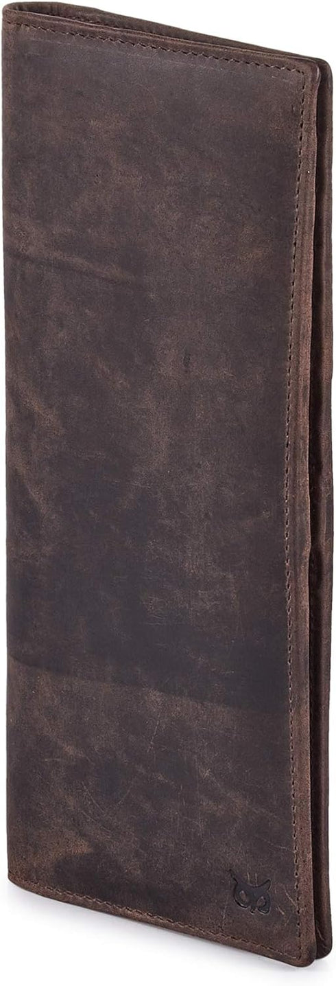 Long Wallet for Men Women Real Leather Bifold RFID Stylish Slim Handmade 2 ID Window Credit Card Holder in Gift Box...