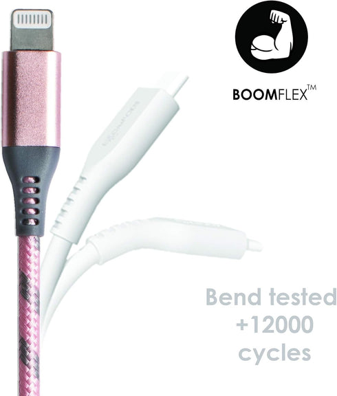 BoomPods Audioline MFI Certified Connector - 3.5mm AUX Jack Headphone Lightning Audio Adapter Braided Cable Cord Connector for iPhone Headphones.....