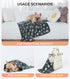 Luciphia 1 Pack 2 Pet Blankets for Dogs Cats, Fleece Print Dog Cat Blankets for Small Medium Large Puppy Kitten, Paw Grey Brown Medium(30x20 inch)...