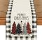 Artoid Mode Waterclor Buffalo Plaid Christmas Trees Merry Xmas Table Runner, Seasonal Winter Holiday Kitchen Dining Table Decoration for Indoor Ou...