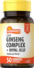 Sundance Super Ginseng Complex | with Royal Jelly | 50 Quick Release Capsules | Non-GMO and Gluten Free Traditional Herb Supplement...