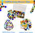 Mixed Color Petal Glass Mosaic Tiles, Water Drop Stained Mosaic Glass Pieces with Round Flat Glass Gems for Crafts...