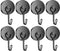 Grtard 8Pack Black Swivel Swing Magnetic Hooks 110LBS Heavy Duty Neodymium Magnet Hooks, Strong Magnets with Hooks for Hanging, Home, Office, Clas...
