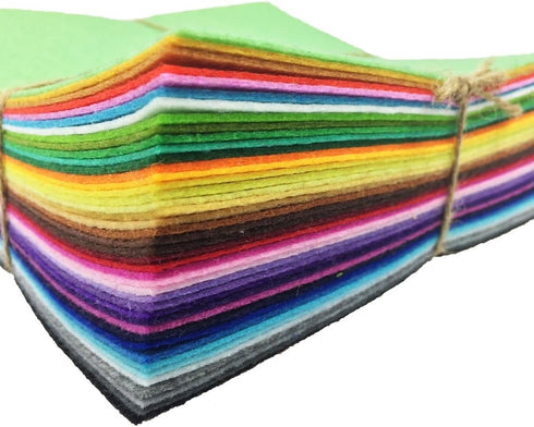 flic-flac 42pcs Felt Fabric Sheet Assorted Color Felt Pack DIY Craft Squares Nonwoven (25 * 25cm)...