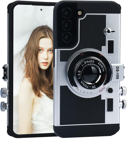 Awsaccy Emily in Paris Phone Case for Samsung Galaxy S22 5G 6.1 Inch Camera Case Vintage Cover Cute 3D Cool Unique Design Silicone Case with Remov...