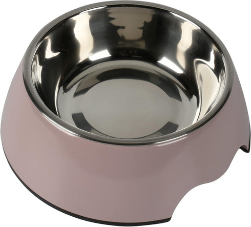 M&BGWPP Melamine Plastic Dog Food Bowl, Non Skid Base?Anti-Slip Pet Feeder Bowls, 2-in-1 Removable Stainless Steel Pet Water&Food Bowl for Dogs an...