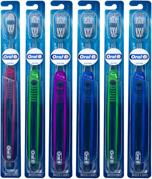 Oral-B Indicator Toothbrushes 35, Compact Soft (Colors Vary) - Pack of 6...