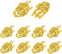 Superbat SMA Connectors SMA Female PCB Edge Mount Connector Solder RF Coaxial Adapter SMA Female Bulkhead Connector for 0.062 inch End Launch 10pc...