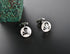 Cufflinks Unique Round Bone and Skull Engraved Cuffs Luxury Shirts Silver Cuff Links for Men...
