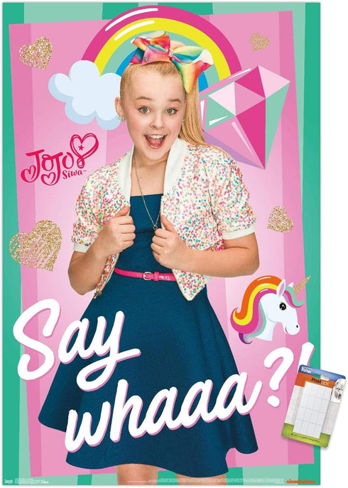 Trends International JoJo Siwa - Say Whaa Wall Poster, 22.375" x 34", Poster & Mount Bundle...