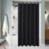 Biscaynebay Fabric Narrow Shower Stall Curtain Liners 40" Width by 72" Length, Black Water Resistant Bathroom Curtains, Rust Resistant Grommets (7...