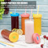 Glass Drinking Bottle Travel Drinking Jars 6 Pack, 16oz Mason Jars Regular Mouth Beverage Bottle with Airtight Lids &Straws, Reusable Water Bottle...