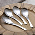 Kyraton Soup Spoons 4 Pieces, Stainless Steel Thick Heavy Weight Table Spoons, Asian Chinese Japanese Spoon Set for Cereal Ramen Dishwasher Safe...
