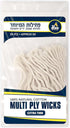 Ner Mitzvah Natural Smokeless Cotton Wicks – 50 Count (Approx.) 39 Ply Thin for Oil Cup Candle – Replacement Wicks...