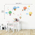 DECOWALL DA-1406B Animal Hot Air Balloons Kids Wall Stickers Wall Decals Peel and Stick Removable Wall Stickers for Kids Nursery Bedroom Living Ro...