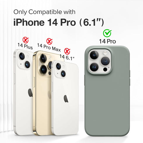 GONEZ for iPhone 14 Pro Case, with 2 Pack Screen Protector + 2 Pack Camera Lens Protector, Soft Anti-Scratch Microfiber Lining, Shockproof Protect...