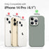 GONEZ for iPhone 14 Pro Case, with 2 Pack Screen Protector + 2 Pack Camera Lens Protector, Soft Anti-Scratch Microfiber Lining, Shockproof Protect...