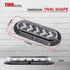 TMH (Pack of 2 6 Inch ARROW 25 LED Surface Mount Oval Clear Lens Amber Light Turn Signal Side Marker Tail LED Indicator Assembly Light for Truck T...
