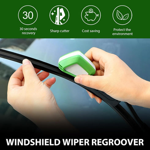 1 PC Car Windshield Wiper Regroover, Waterproof ABS Vehicle Windshield Wiper Repair Tool Replacement Part, Universal Wiper Maintenance Restorer Ac...
