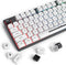 White PBT Dye Sublimation Keycaps MOA Keycaps, 145 Keys Custom Keycaps, Minimalist Keycaps Set for US Layout Cherry MX Swithes Mechanical Keyboard...
