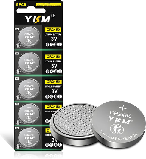 CR2450 3 Volt Battery DL2450 ECR2450 BR2450 2450 3V Lithium Battery for Tea Light Candles Car Remote Key Fob Alarm Sensor Watch Coin Cell Battery ...