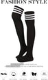 SATINIOR 3 Pairs Knee High Socks Thigh High Socks Triple Stripe over the Knee Socks Long Opaque Thigh High Stockings...