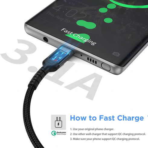 3ft USB C to C Cable 2 Pack, USB 2.0 Braided USB C to USB C Cable Fast Charging Compatible with Apple iPhone 15 iPad Mini/Air Samsung Galaxy S23 U...