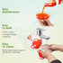 ORIENTOOLS Hummingbird Feeders for Outdoors Hanging 9.5 oz Plastic Humming Birds Feeders with Ant Moat friendly to nature and Wild Birds with 4 Fl...
