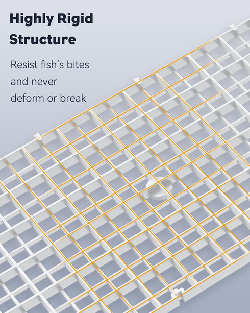 Pawfly 4 Pack Aquarium Fish Tank Divider, Plastic Aquarium Grid Divider, Egg Crate Divider Tray Grid Fish Tank Bottom Isolation Separator for Aqua...