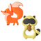 Baby Silicone Teething Toys - 2Pcs Raccoon Fox Baby Soothe Teething Chew Toys Infants Soft Teether Toys Toddler Raccoon and Fox Design Toy Baby Sh...